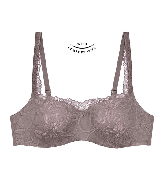 Triumph Body Make Up Illusion Lace Balconette Bra (Pigeon Grey)