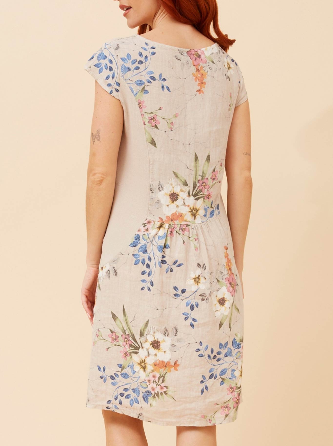 BOTTEGA MODA LINEN DRESS (Floral)