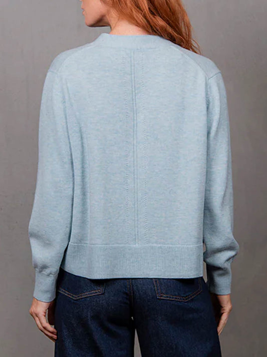 BRIDGE & LORD VEE RELAXED CROP CARDI (Olive)