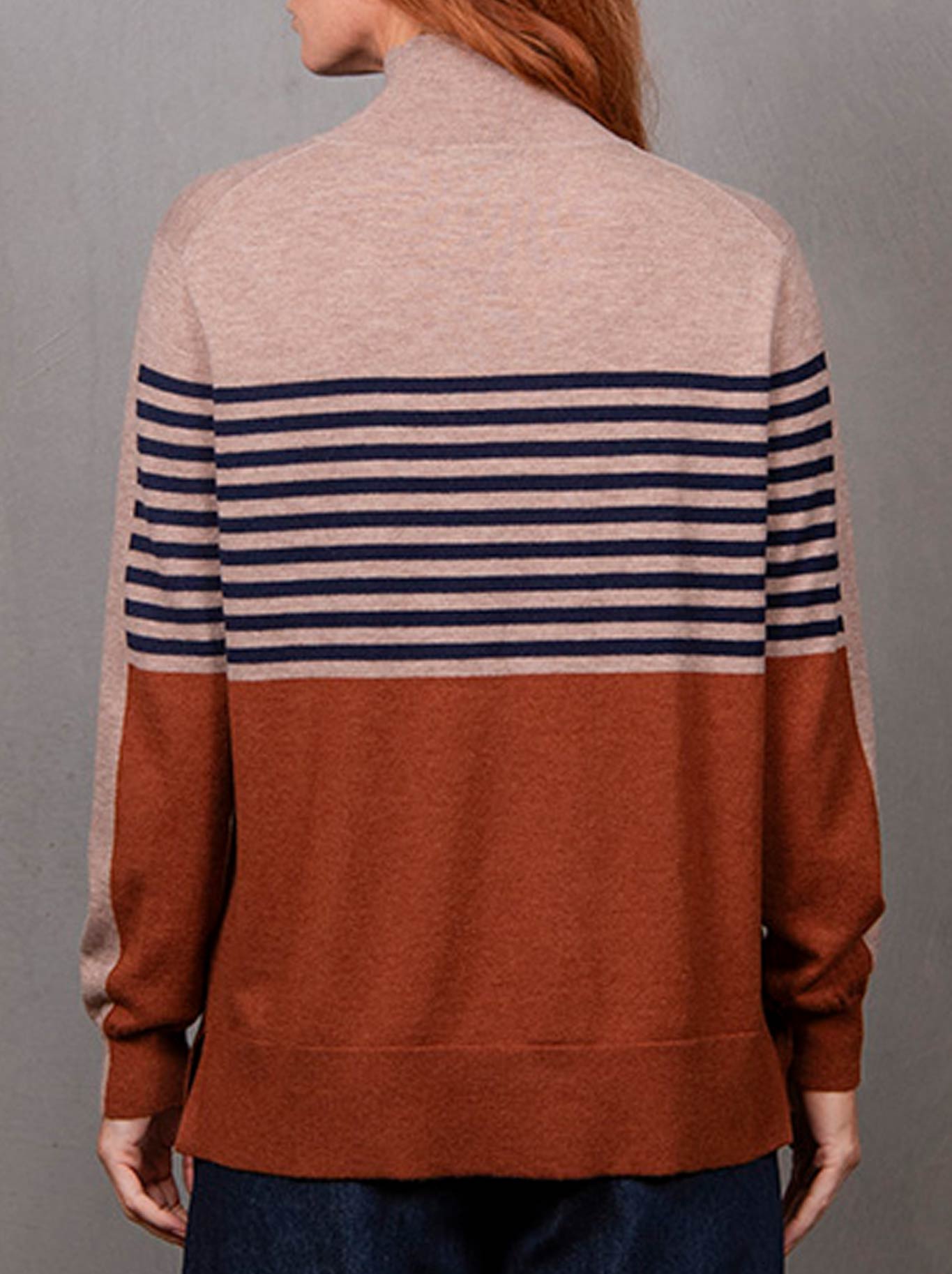 BRIDGE & LORD STRIPE COLOUR BLOCK KNIT (Multi)