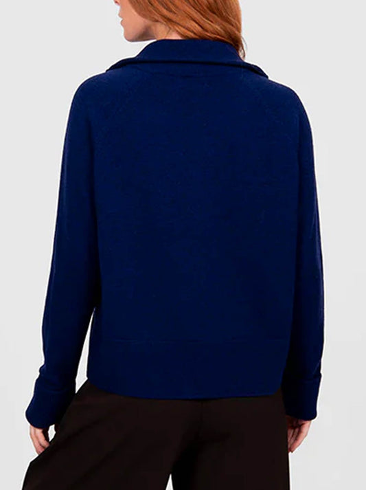 BRIDGE & LORD 1/2 ZIP RAGLAN WITH CUFFS (Black)