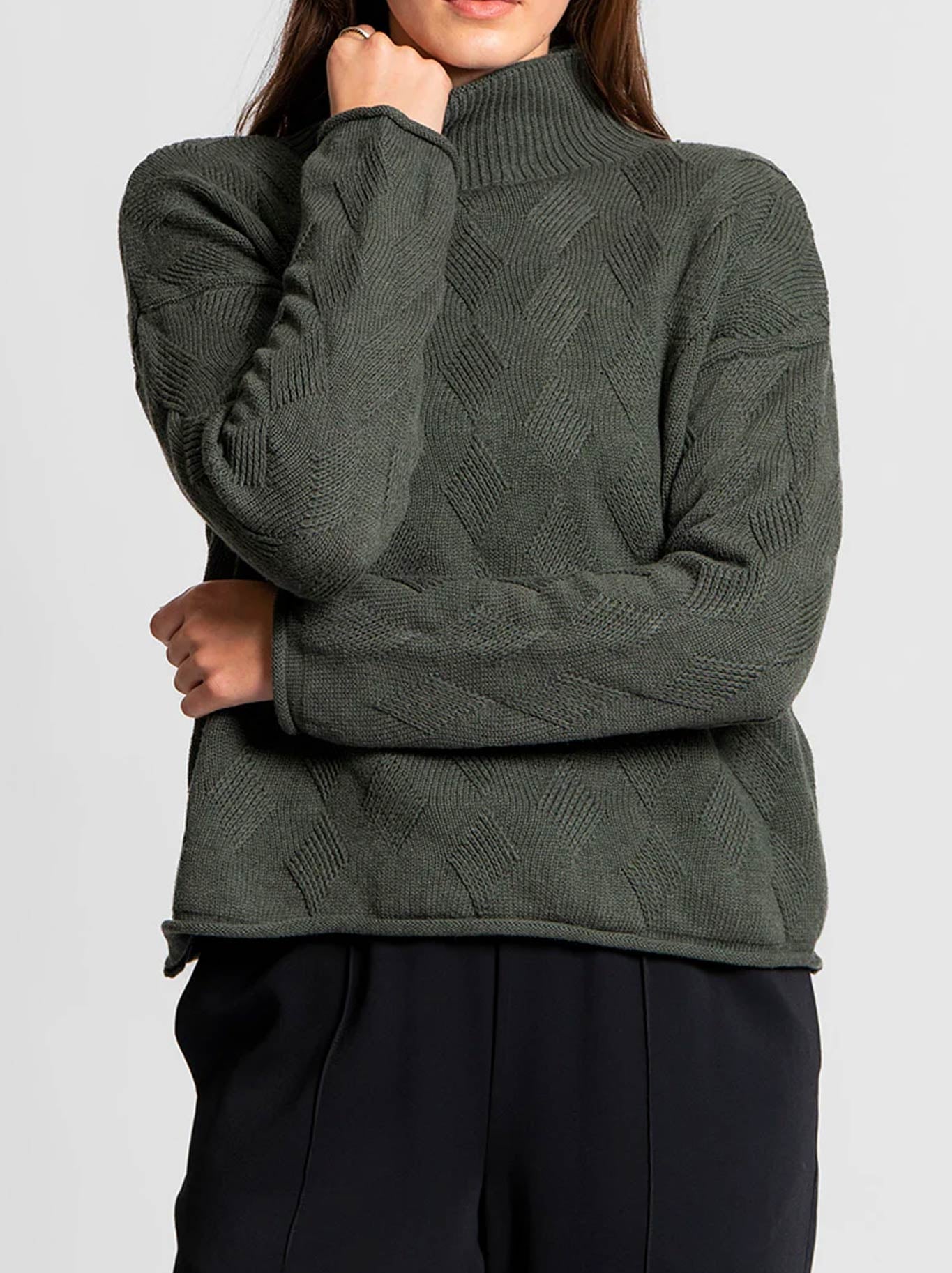 FIELDS CHEVRON CABLE PULLOVER (Auburn)