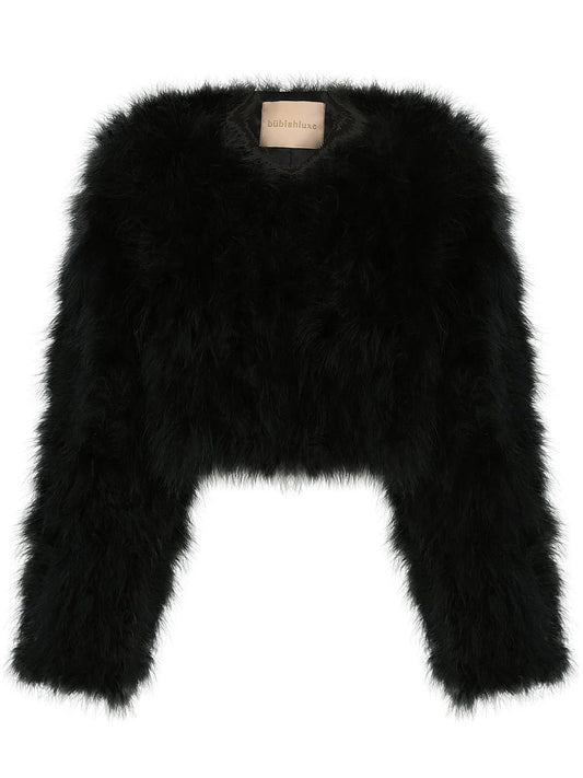 BÜBISH MANHATTAN FEATHER CROP JACKET (Black)