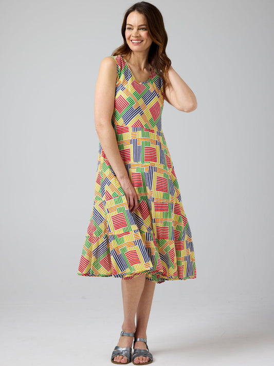 Cake Illiana Dress (Pink Block)