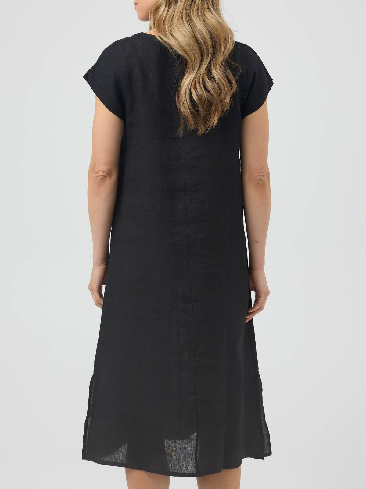 Cake Elena Linen Dress (Black)