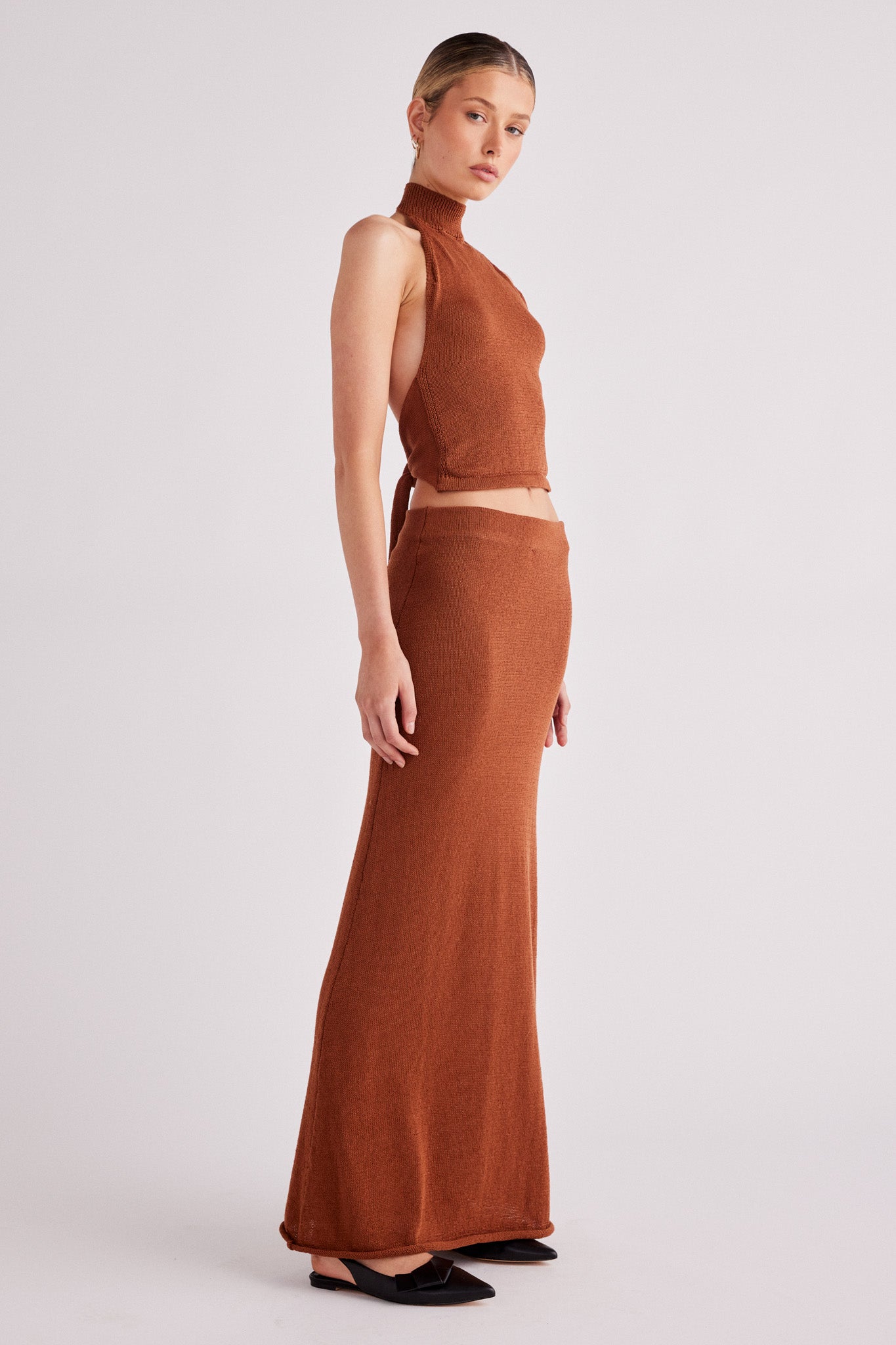 SNDYS CALI MAXI SKIRT (Nutmeg)