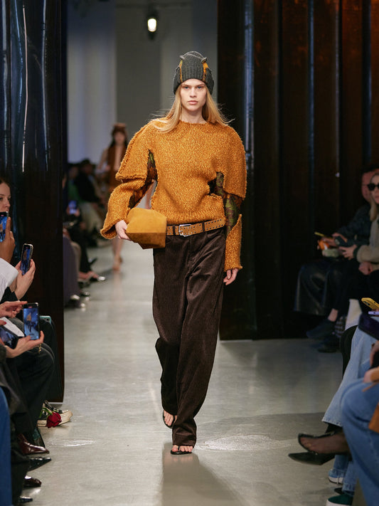 CHRISTOPHER ESBER Ava Sateen Corduroy Jean (Espresso)