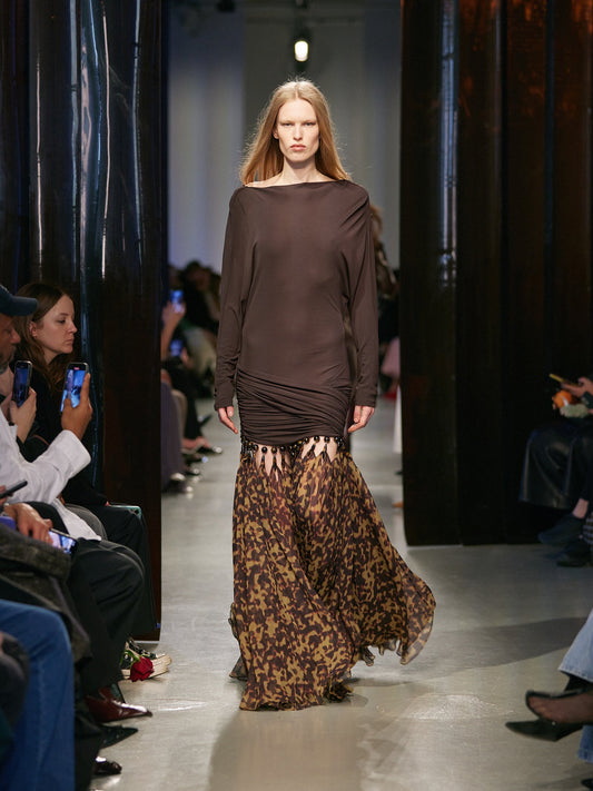 CHRISTOPHER ESBER Droplet Jersey Gown (Tortoiseshell)