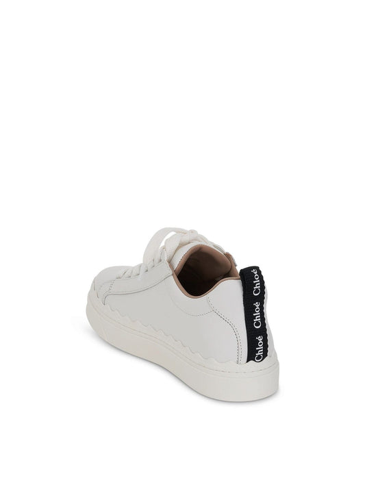 CHLOE Lauren Sneaker (Calfskin in White)