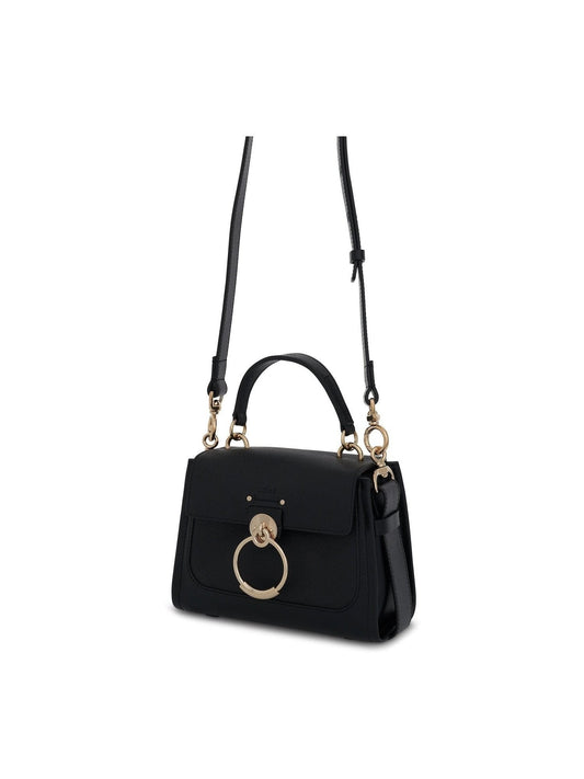 CHLOE Mini Tess Day Bag (Grained & Shiny Calfskin in Black)