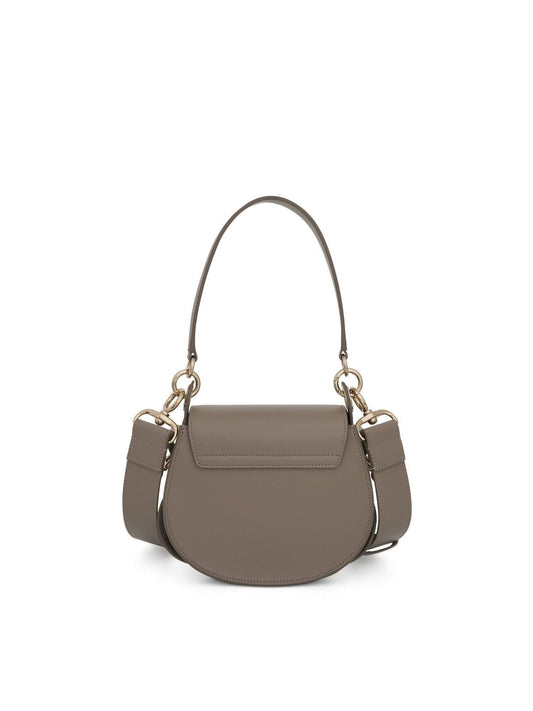 CHLOE Small Tess Bag (Shiny & Suede Calfskin in Motty Grey)