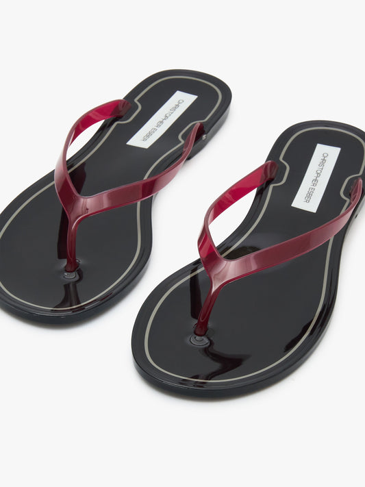 Christopher Esber Jo Flip Flop (Cranberry)