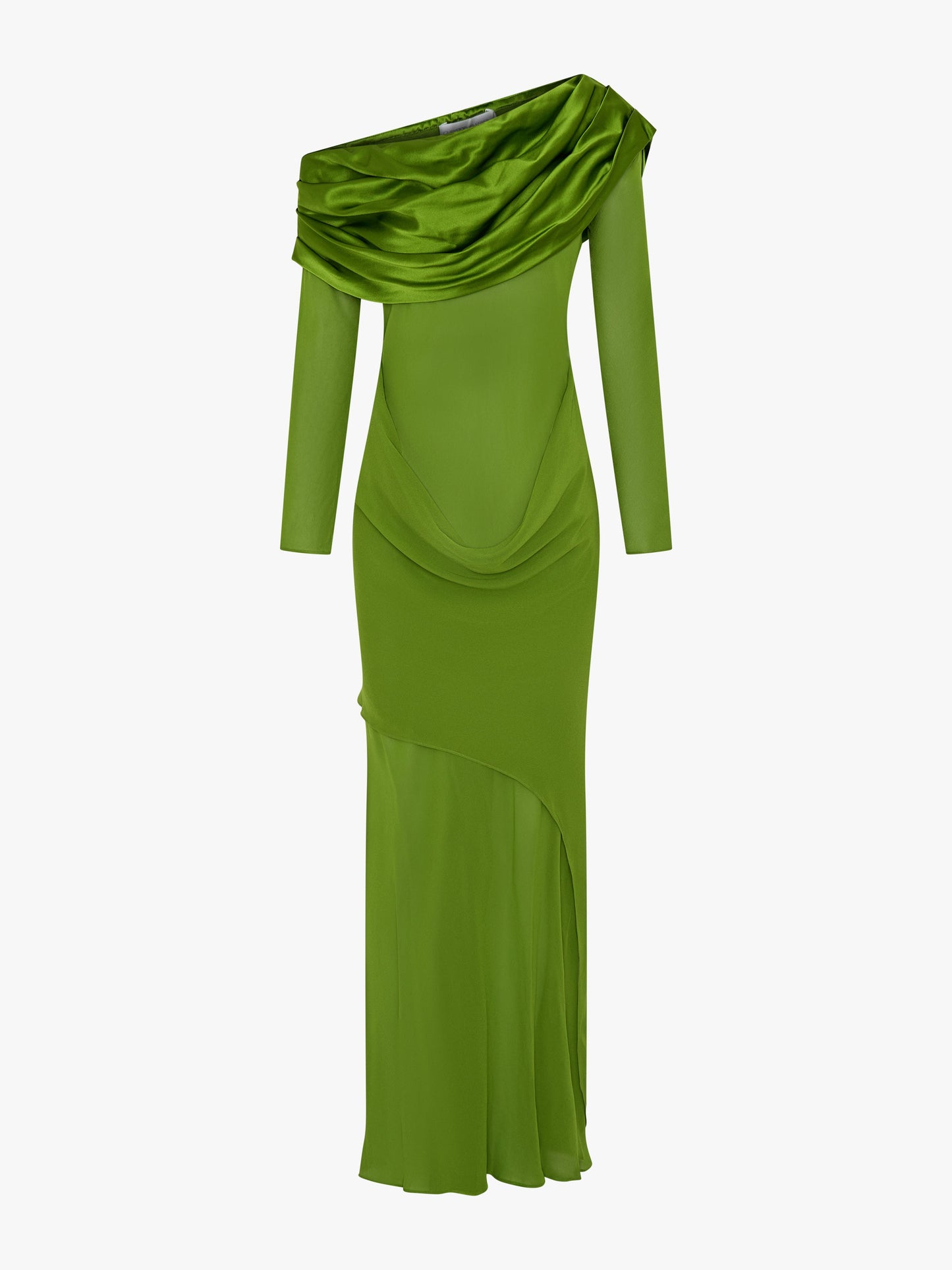 Christopher Esber Silk Draped Shawl Dress (Cactus)