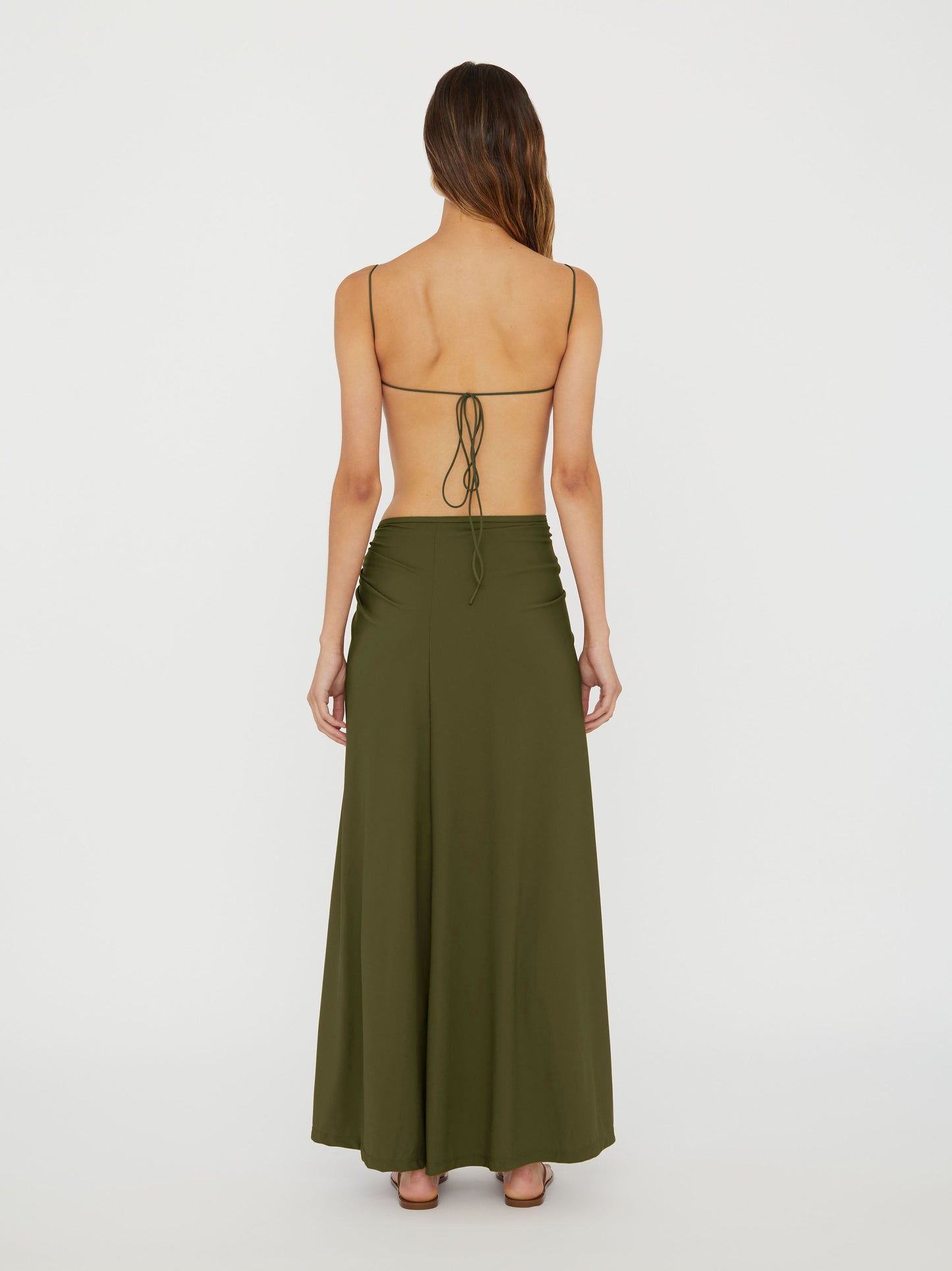 Christopher Esber Ruched Orbit Split Skirt (Kombu)