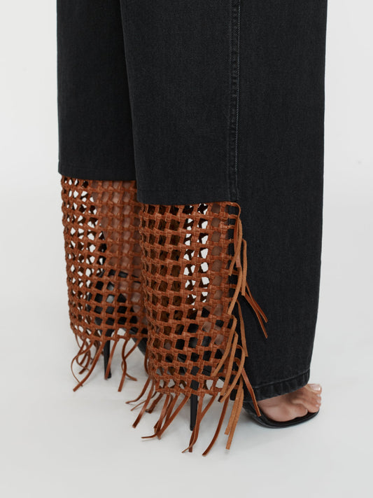 Christopher Esber Basket Leather Jean (Almond)