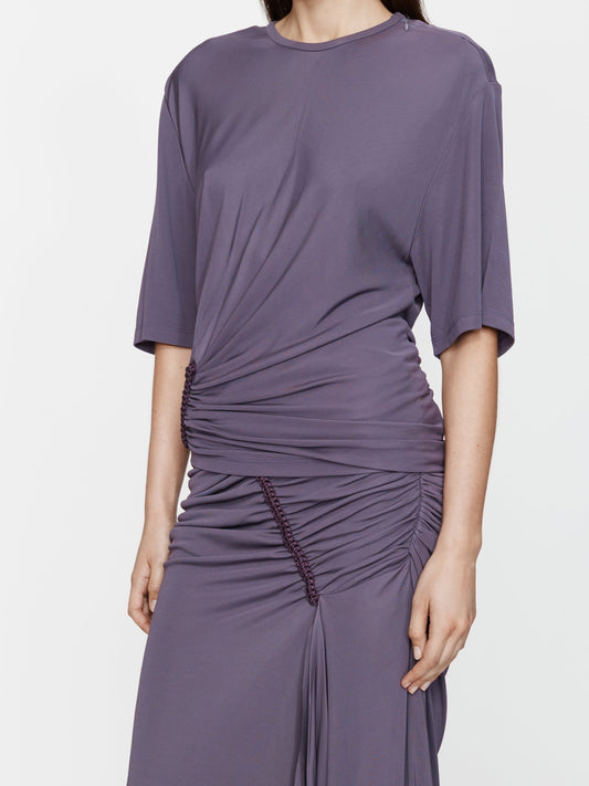 CHRISTOPHER ESBER Shibari Jersey Ruche Skirt (Violet)