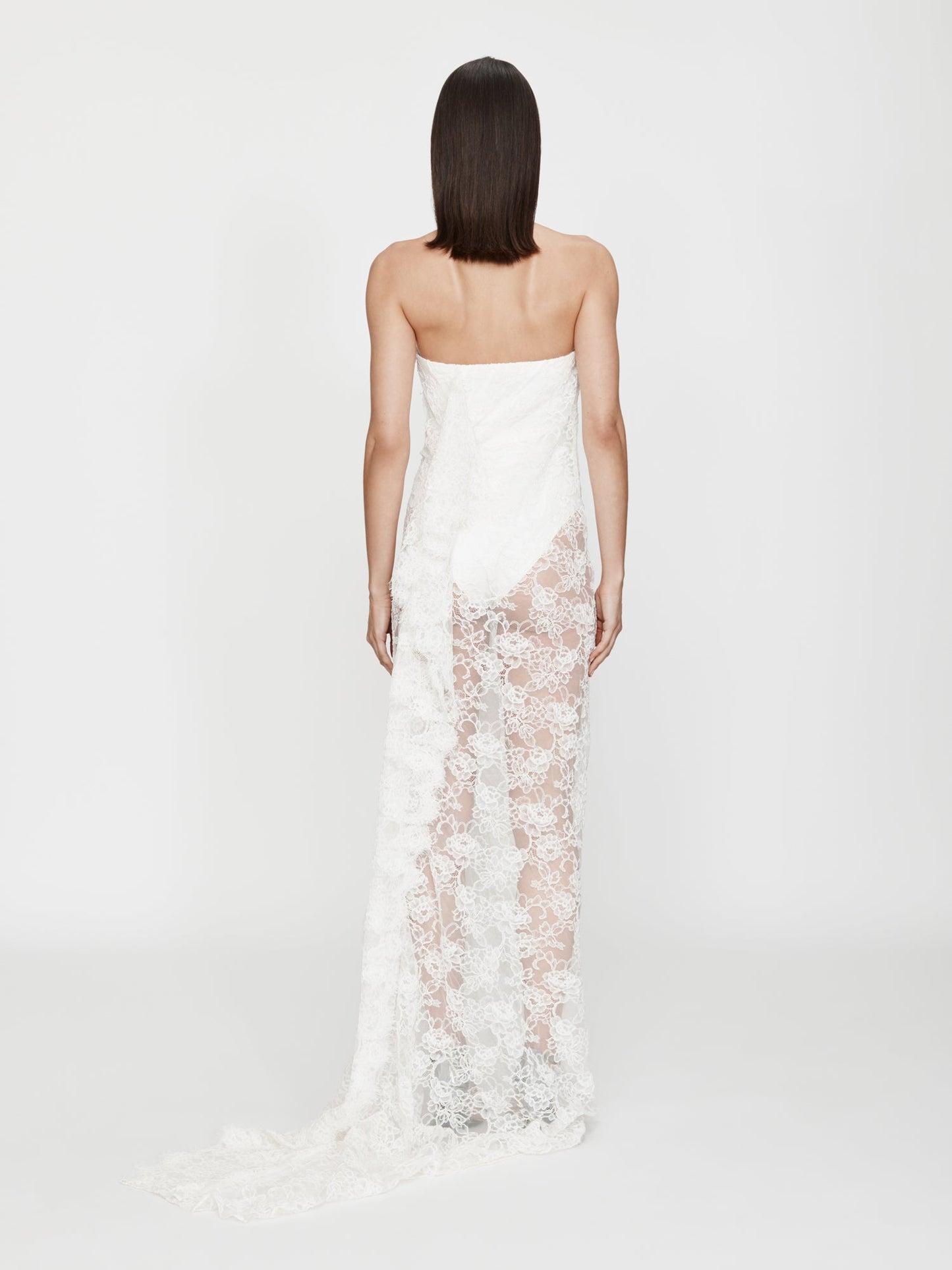 Christopher Esber Floating Lace Strapless Gown (White)