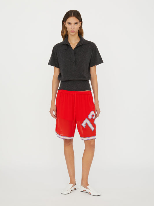 Christopher Esber Varsity Silk Short (Red)