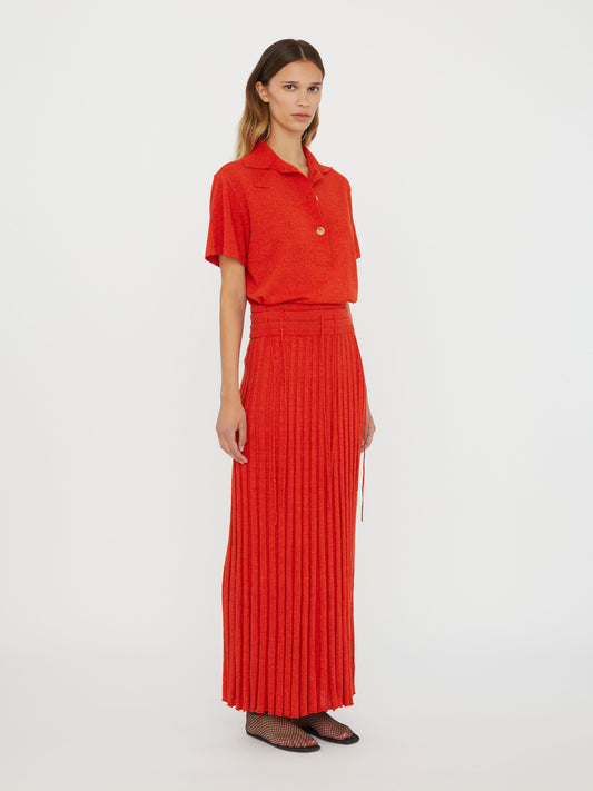 Christopher Esber Straccio Knitted Skirt (Red)