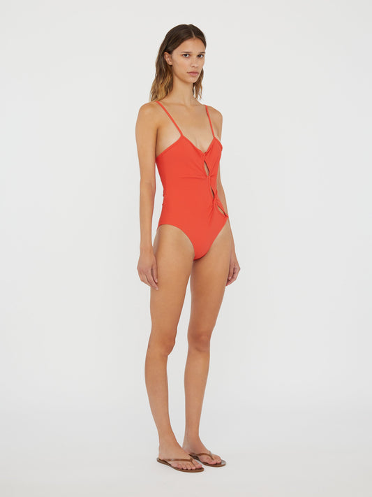 Christopher Esber Open Twist One Piece (Red)