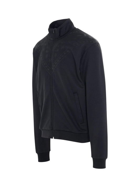 MARCELO BURLON Bandana Slim Track Jacket (Black)