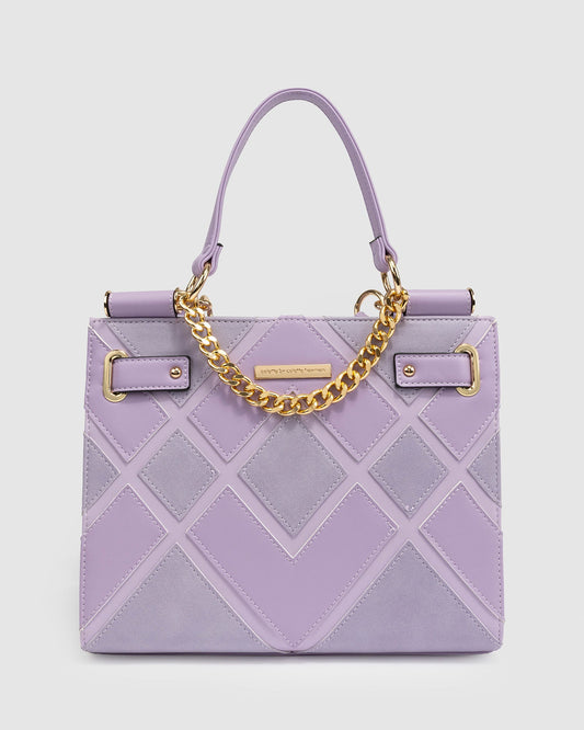 Colette by Colette Hayman Stephanie Diamond Square Tote (Purple)