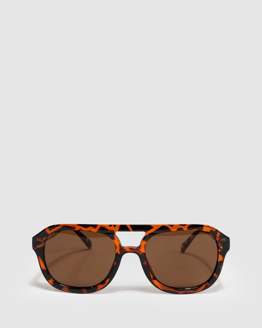 Colette by Colette Hayman Tortoise Shell Aviator Fashion Glasses (Brown)