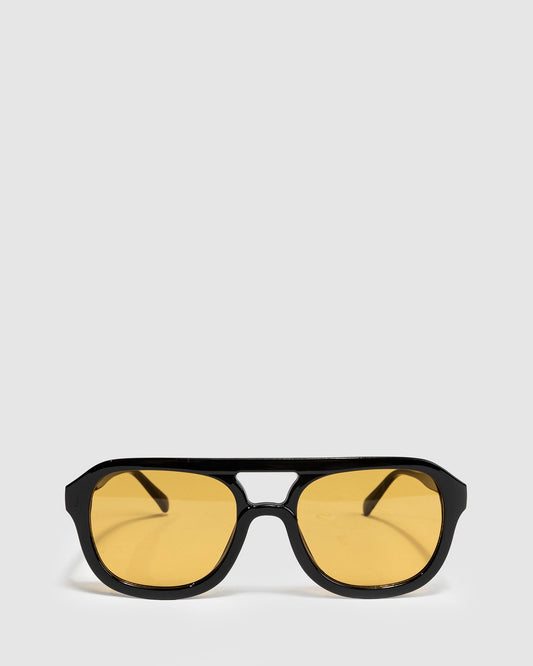 Colette by Colette Hayman Lense Aviator Fashion Glasses (Yellow)