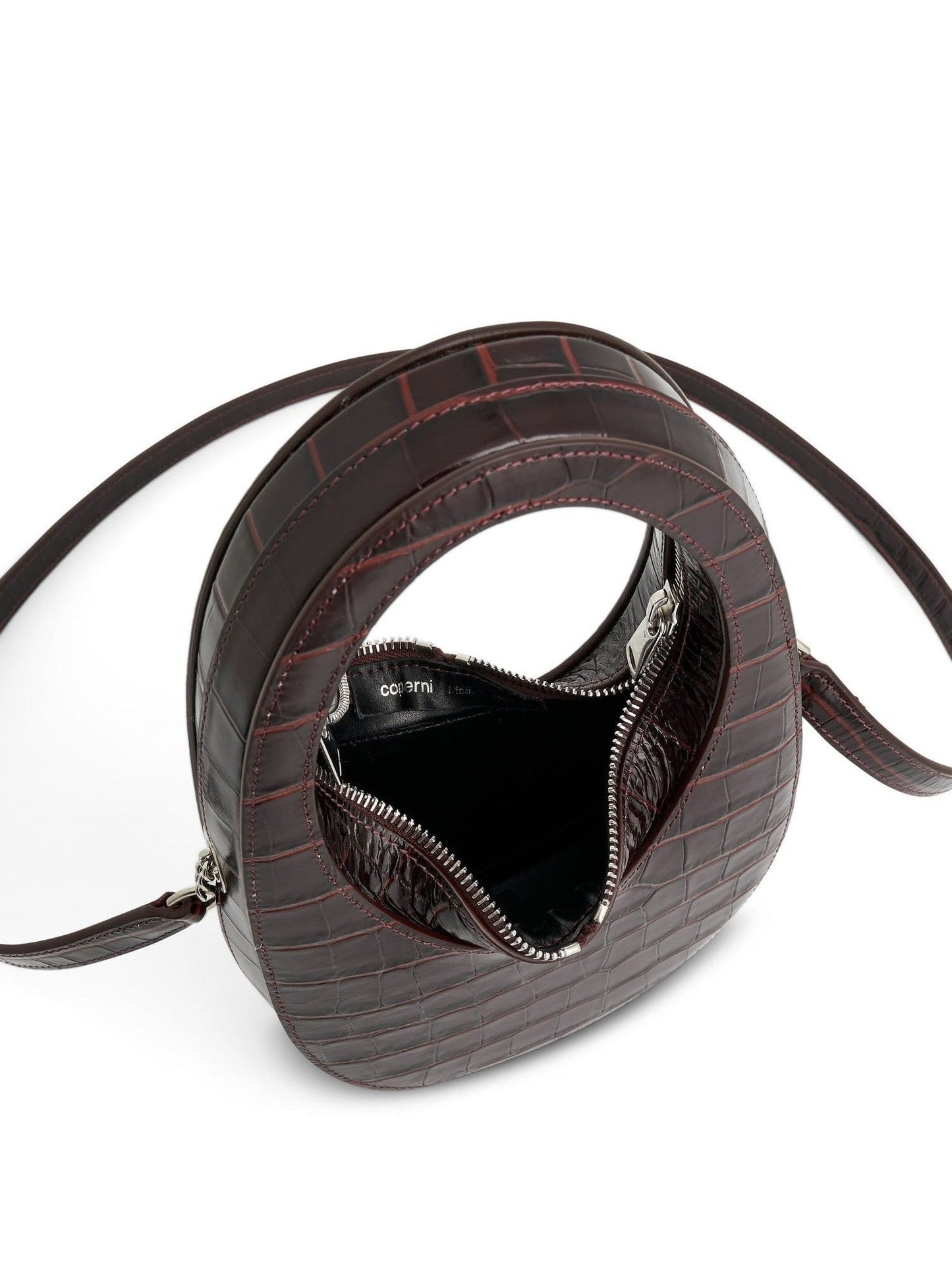 COPERNI Croco Crossbody Mini Swipe Bag (Brown)