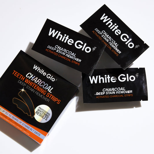 White Glo Activated Charcoal Deep Stain Remover Whitening Strips