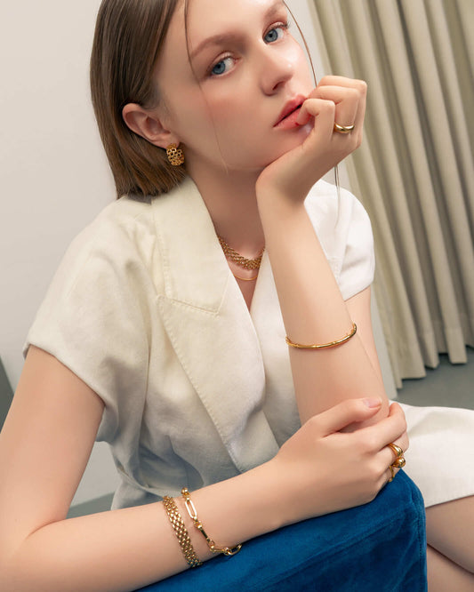 LAVANA Cali Gold Snake Chain Necklace