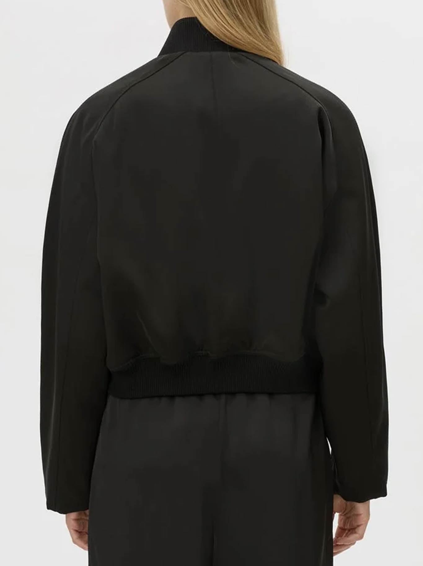 CAMILLA AND MARC TAMAR SATIN BOMBER JACKET (Black)