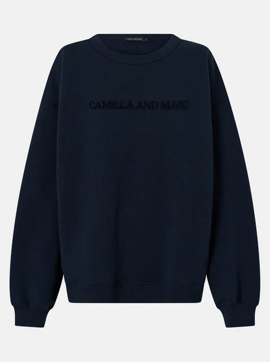 CAMILLA AND MARC TIA FLOCKING LOGO CREW (Ink)