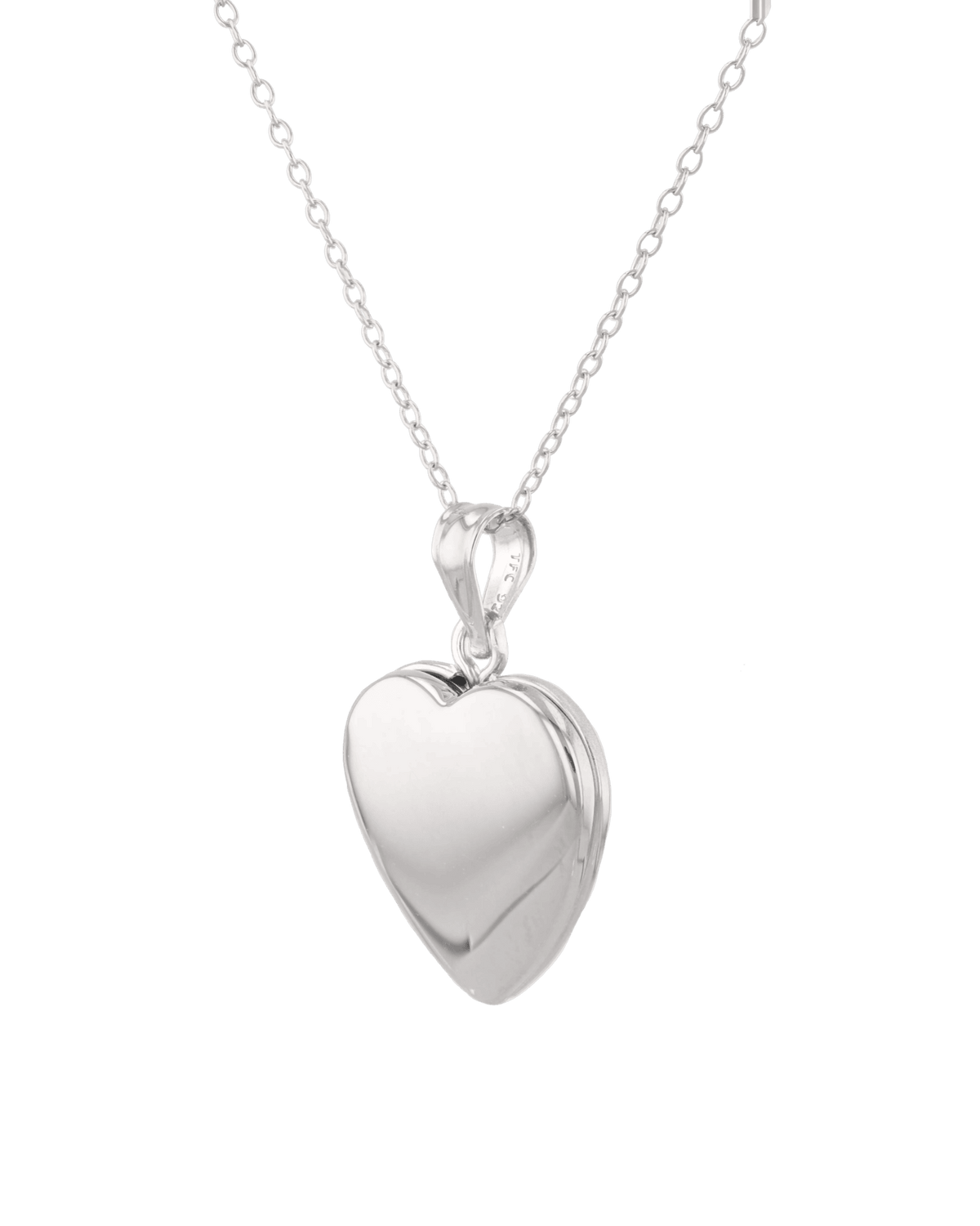 LAVANA Canvas Heart Locket Necklace Silver