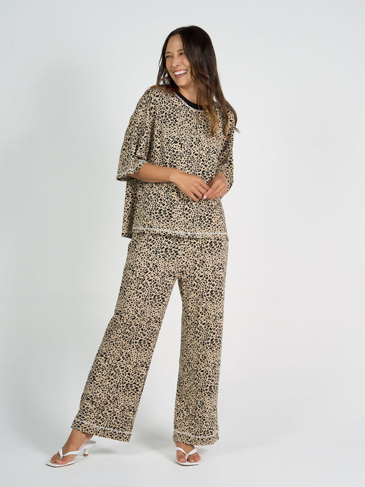 Lou Lou Carey Bamboo Culotte (Brown Leopard)