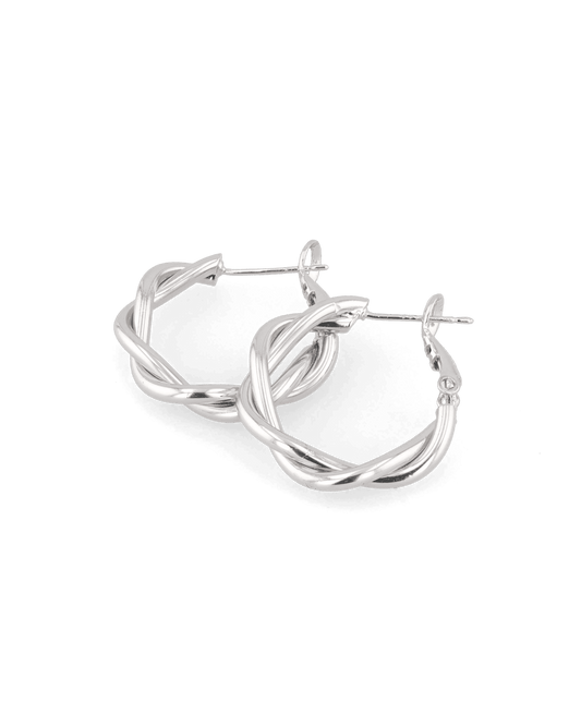 LAVANA Cascade Silver Hoop Earrings