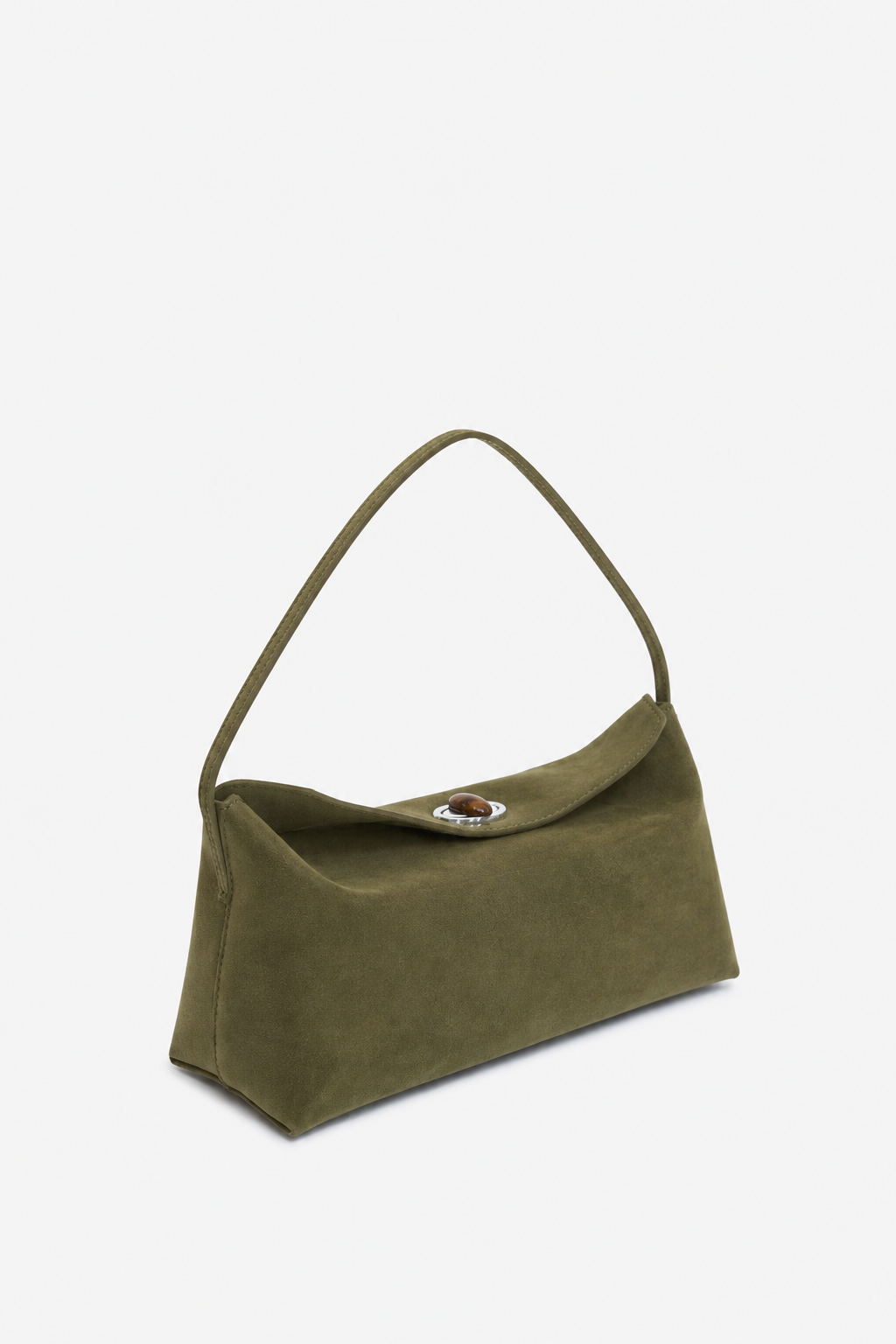 CHRISTOPHER ESBER Doba Quartz Turnlock Suede Shoulder Bag (Kombu)