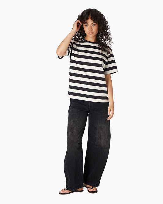 Classic Striped Tee (Black/White)