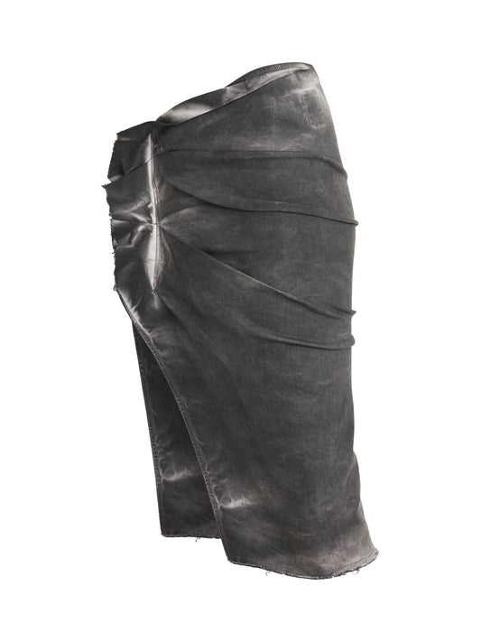 RICK OWENS DRKSHDW EDFU Knee Skirt (Dark Dust)