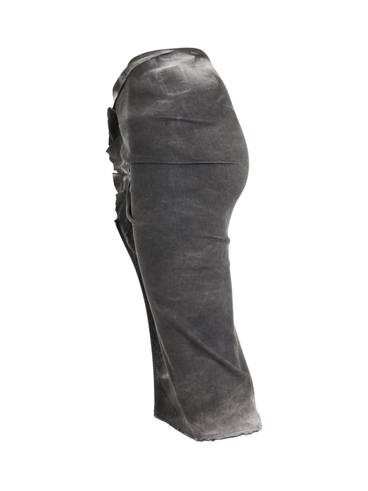 RICK OWENS DRKSHDW EDFU Knee Skirt (Brown)