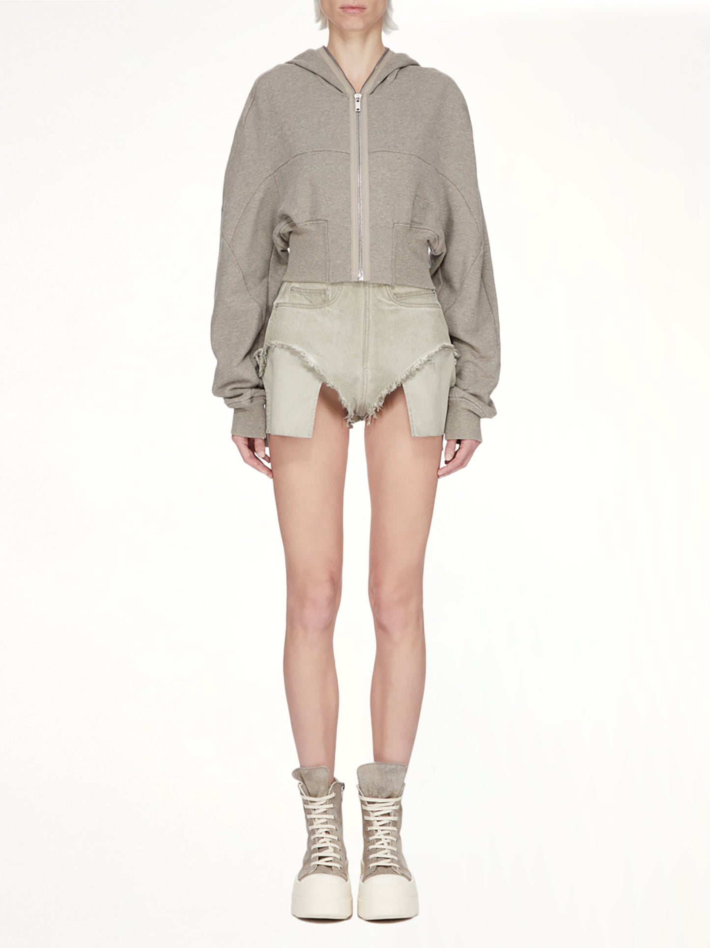 RICK OWENS DRKSHDW Dirt Cutoffs (Beige)