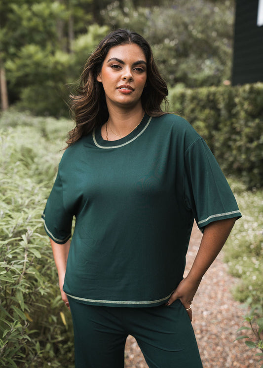 Lou Lou Spears Bamboo T-Shirt (Dark Green)