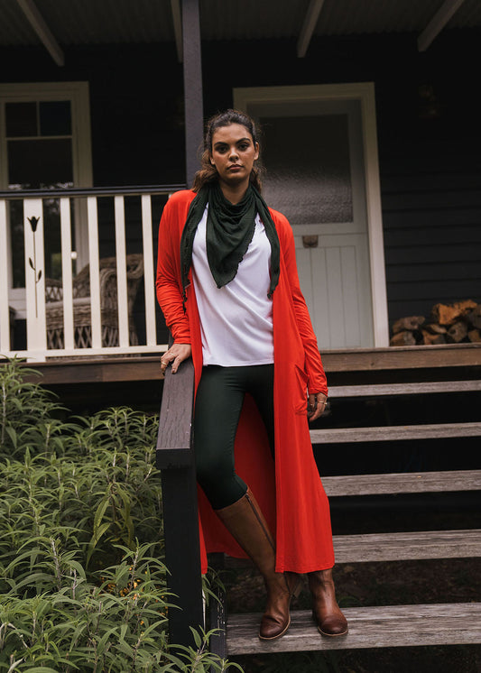Lou Lou Sassoon Cashmere/Bamboo Scarf (Dark Green)