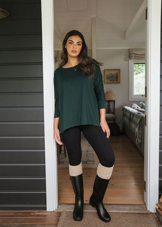 Lou Lou Luxe Bamboo Full-Length Legging (Black)