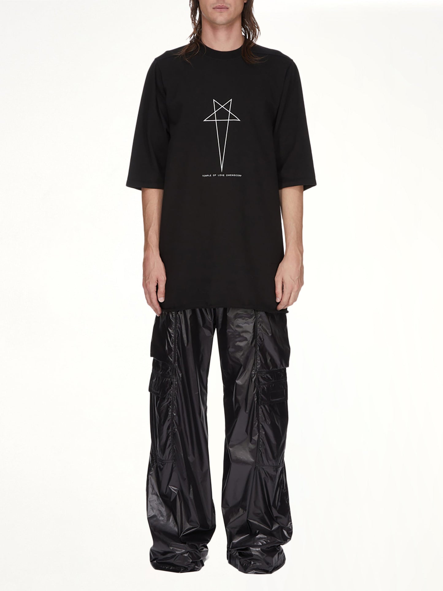 RICK OWENS DRKSHDW Pentagram Jumbo SS T-Shirt (Black)