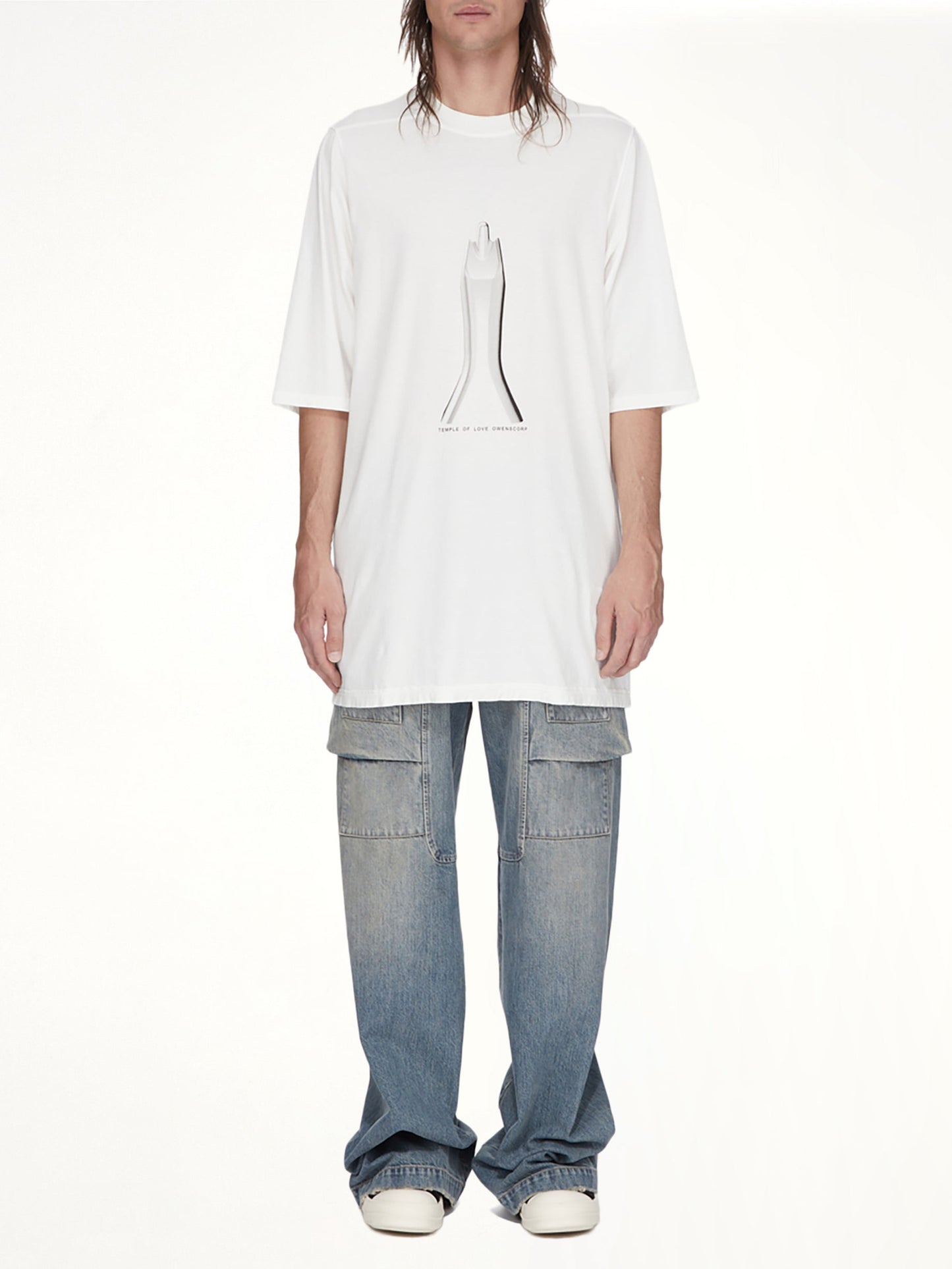 RICK OWENS DRKSHDW Creatch Wide Cargo Drawstring (Blue)