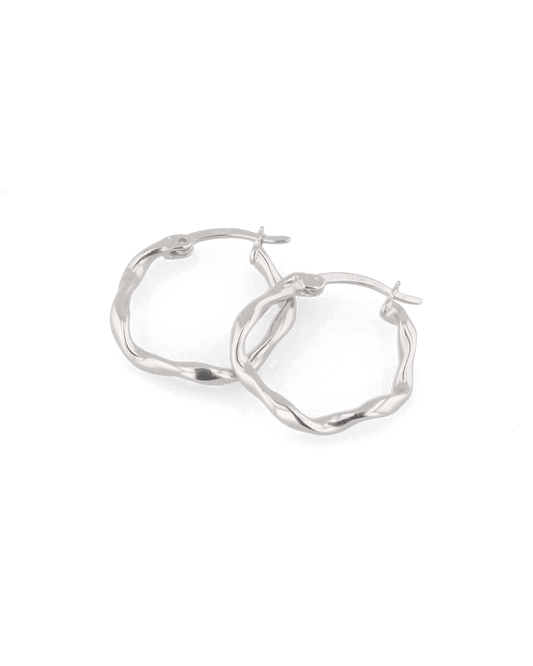LAVANA Dance Silver Hoop Earrings