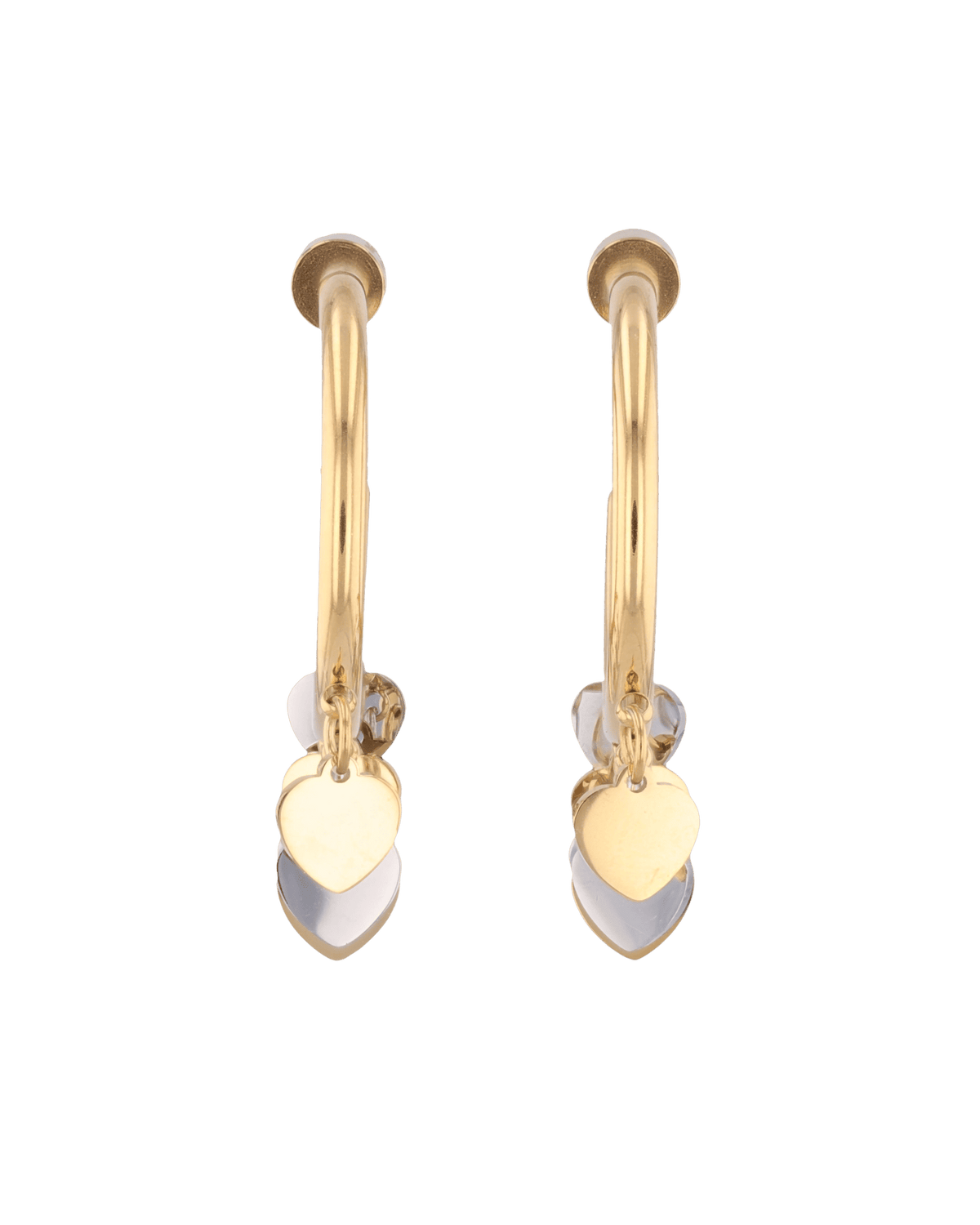 LAVANA Dancing Discs Gold Hoop Earrings
