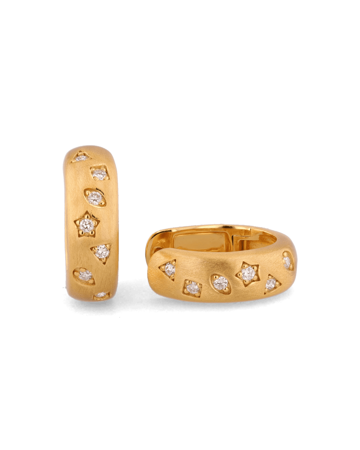 LAVANA Dancing Stars Gold Hoop Earrings