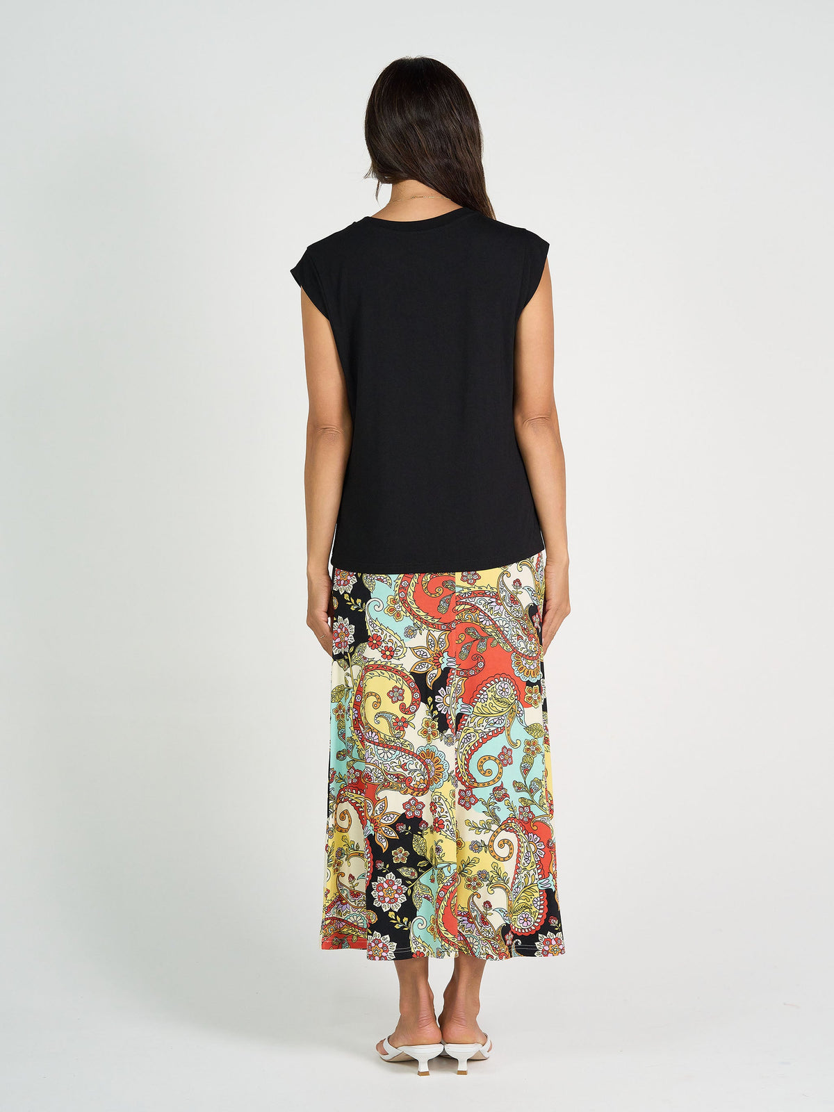 Lou Lou Donna Cap Sleeve Bamboo Tee (Black)